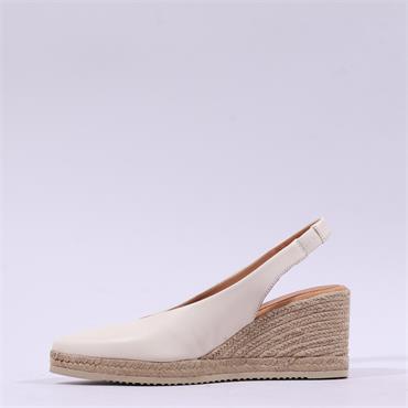 Unisa Decia Pointed Slingback Espadrille - Ivory Leather